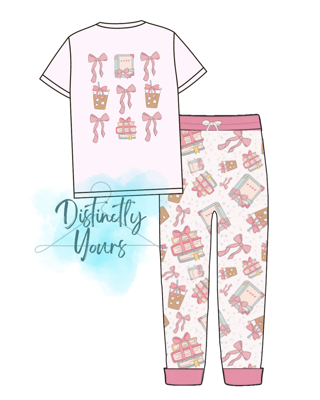 Books & Bows Bamboo Adult Joggers
