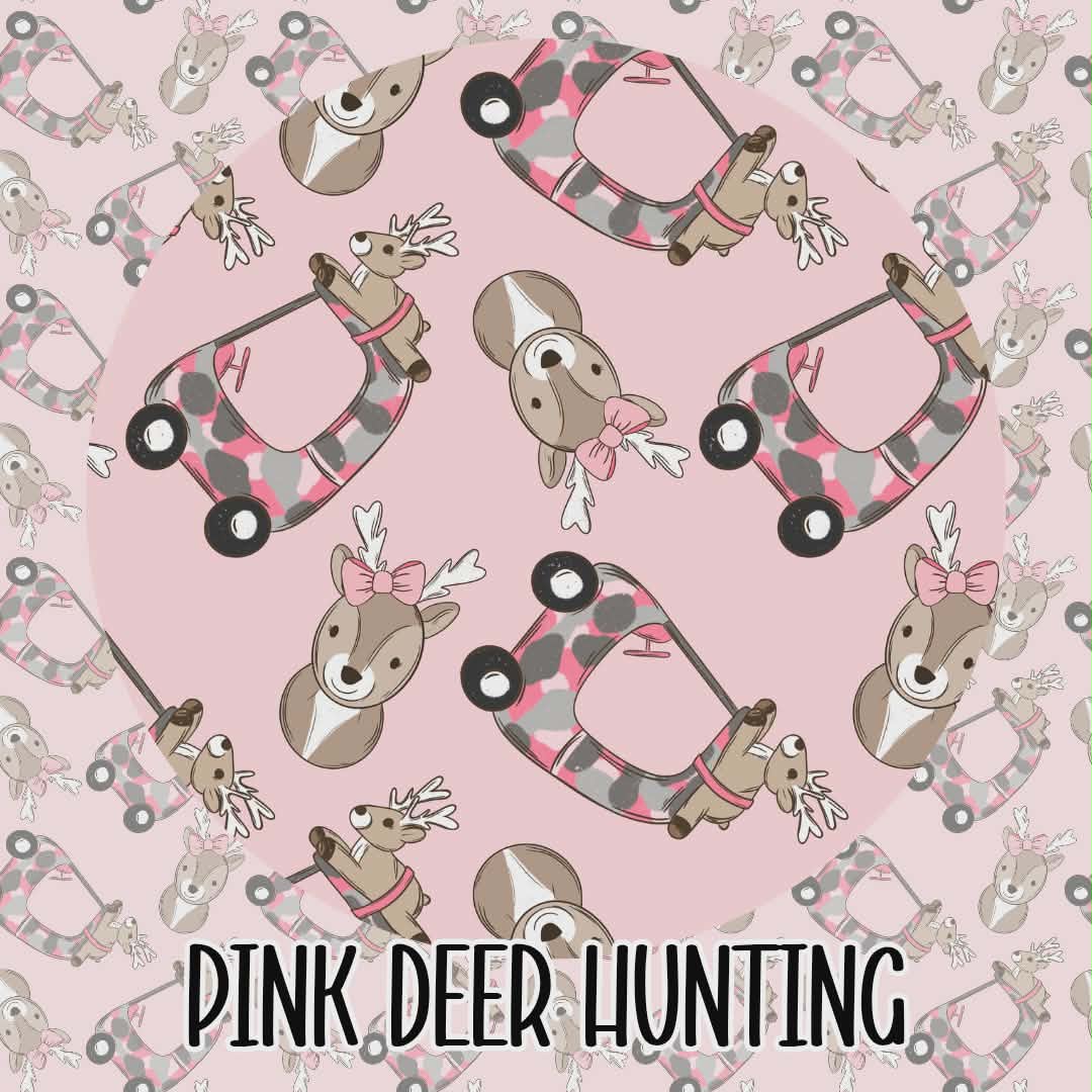 Pink Deer Hunting Ruffle Zippy