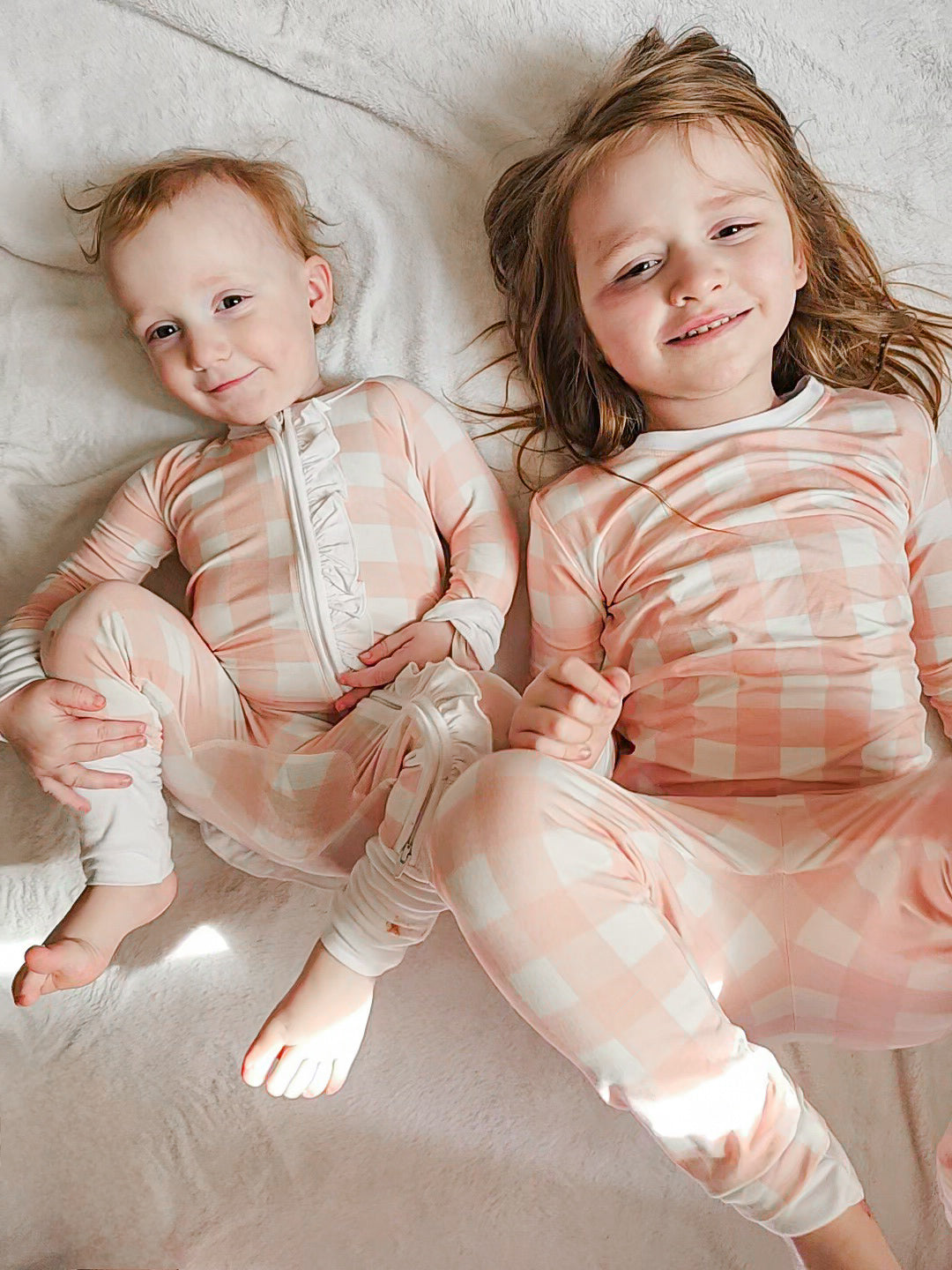 Pink Gangham Bamboo 2 Pc.