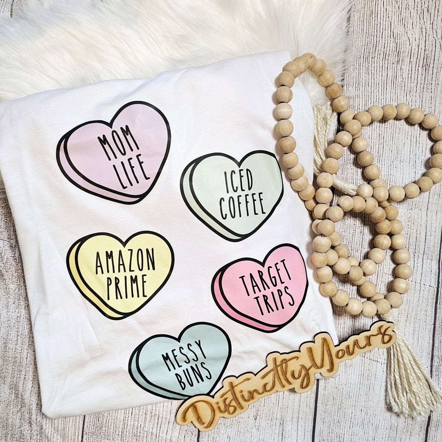 Mama Vday Hearts - Long Sleeve, Size M