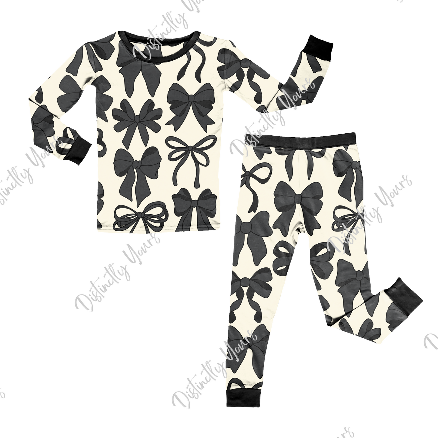 Black Bows 2 Pc. Pajamas
