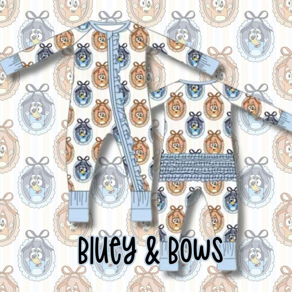 Bluey & Bows Ruffle Butt Zippy