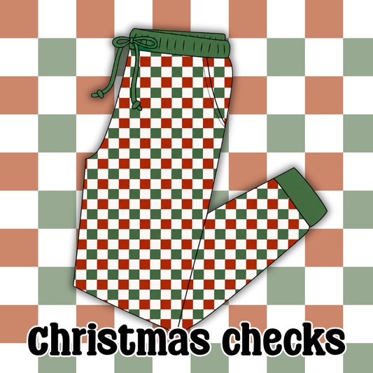 Christmas Checks Adult Lounge Pants