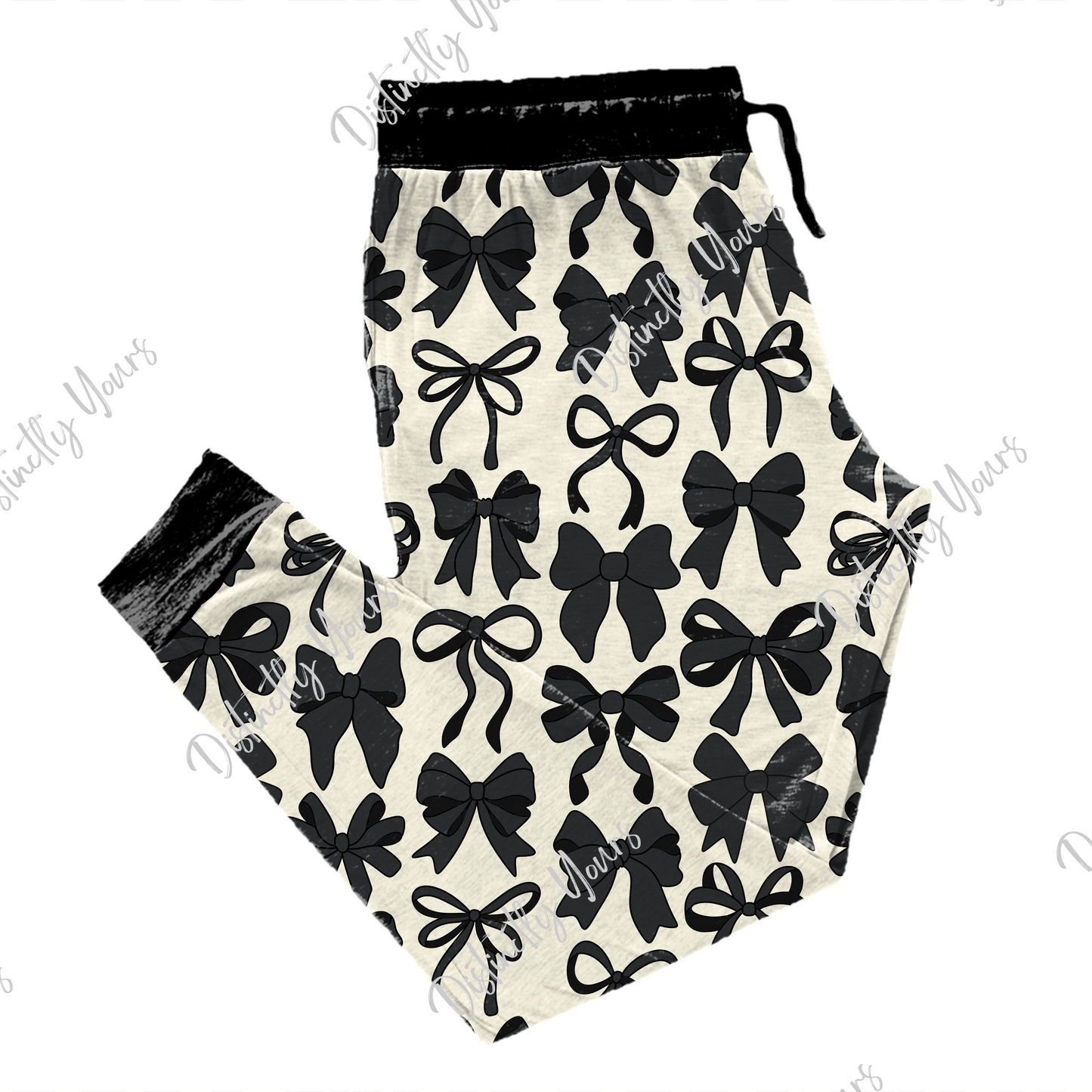 Black Bows Adult Joggers