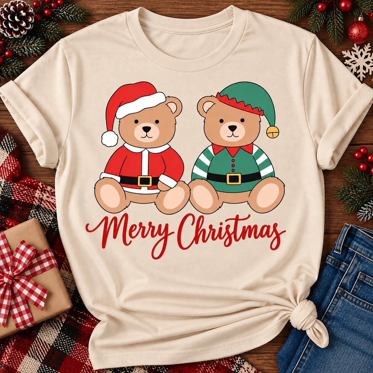 Beary Merry Christmas Matching Top
