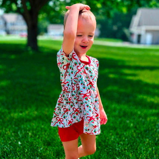 Strawberry Fields Forever Peplum & Shorts